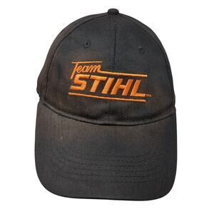 Team STIHL Snapback Hat Black One Size Adjustable Embroidered Solid
